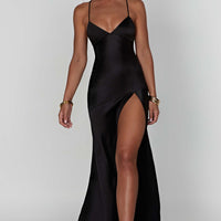 Jocelyn | Elegantes seidiges Satin Maxikleid