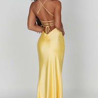 Jocelyn | Elegantes seidiges Satin Maxikleid