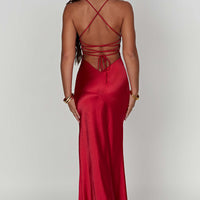 Jocelyn | Elegantes seidiges Satin Maxikleid