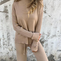 Leila | Lässiger zweiteiliger Anzug mit Rundhalsausschnitt und langen Ärmeln