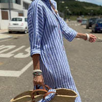 Zia | Zeitloses Streifen-Hemdkleid mit Eleganz