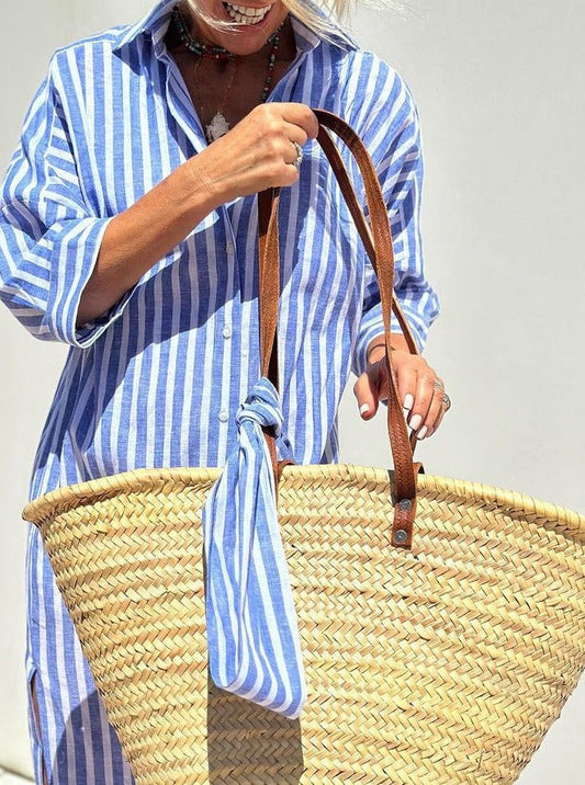 Zia | Zeitloses Streifen-Hemdkleid mit Eleganz