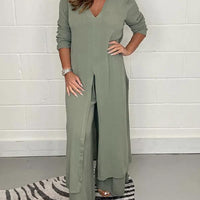 Mimossa | Lässiges Zweiteiler-Set mit V-Ausschnitt