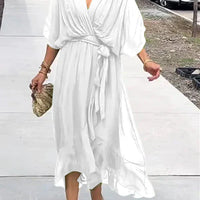 Monica | Zartes Kleid aus Chiffon mit V-Ausschnitt