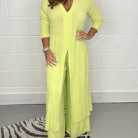 Mimossa | Lässiges Zweiteiler-Set mit V-Ausschnitt