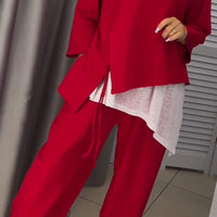 Elvera | Bequemes Damen-Set mit Top & Hose