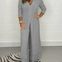 Mimossa | Lässiges Zweiteiler-Set mit V-Ausschnitt