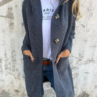 Criselda | Stilvoller langer Strickcardigan