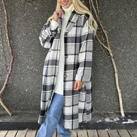 Karolyn | Kariertes Viskose-Hemdkleid