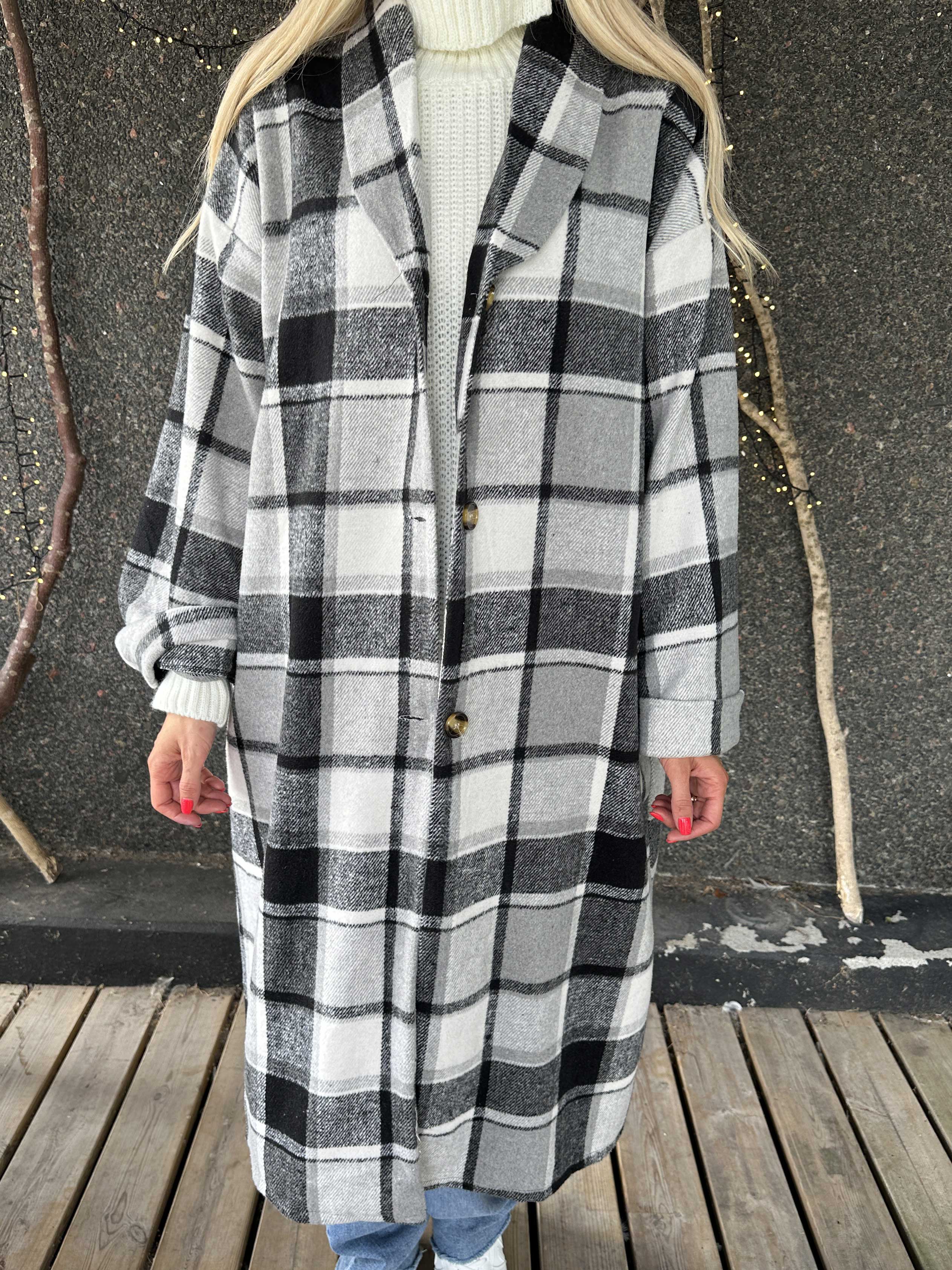 Karolyn | Kariertes Viskose-Hemdkleid