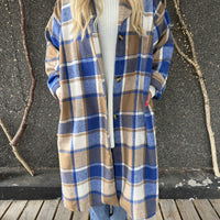 Karolyn | Kariertes Viskose-Hemdkleid