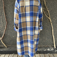 Karolyn | Kariertes Viskose-Hemdkleid