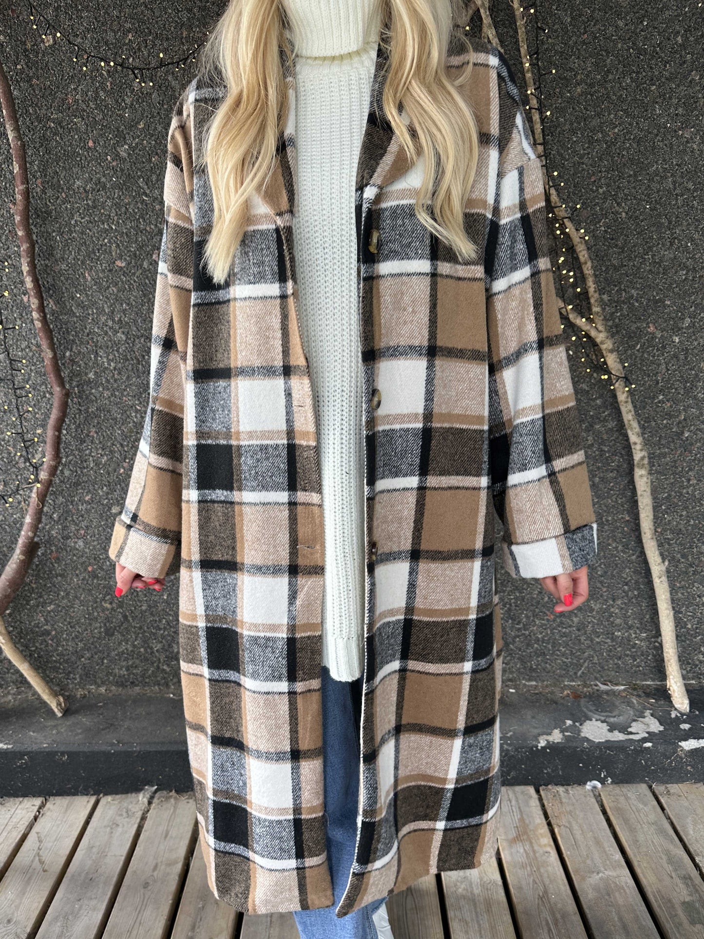 Karolyn | Kariertes Viskose-Hemdkleid