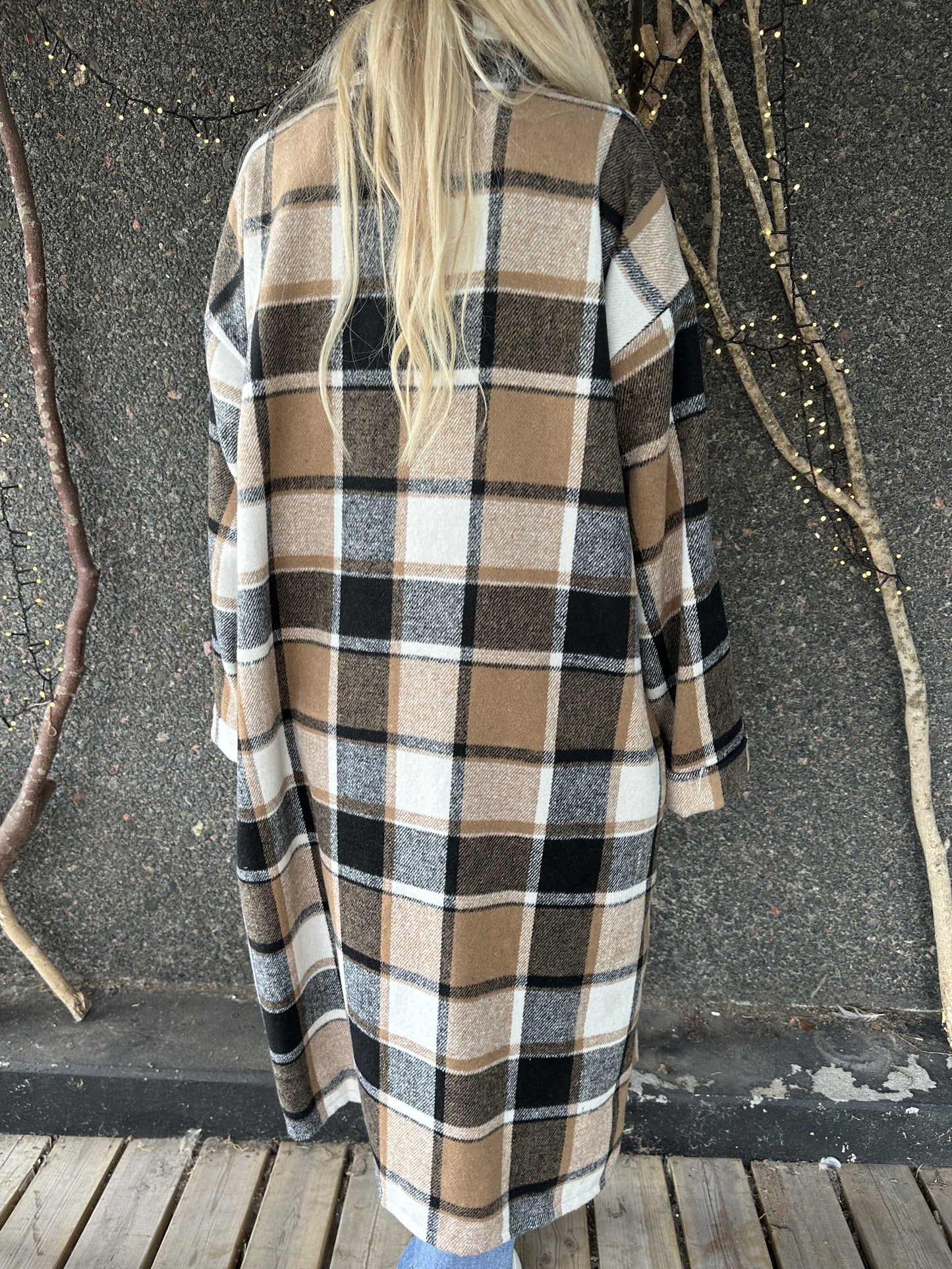 Karolyn | Kariertes Viskose-Hemdkleid