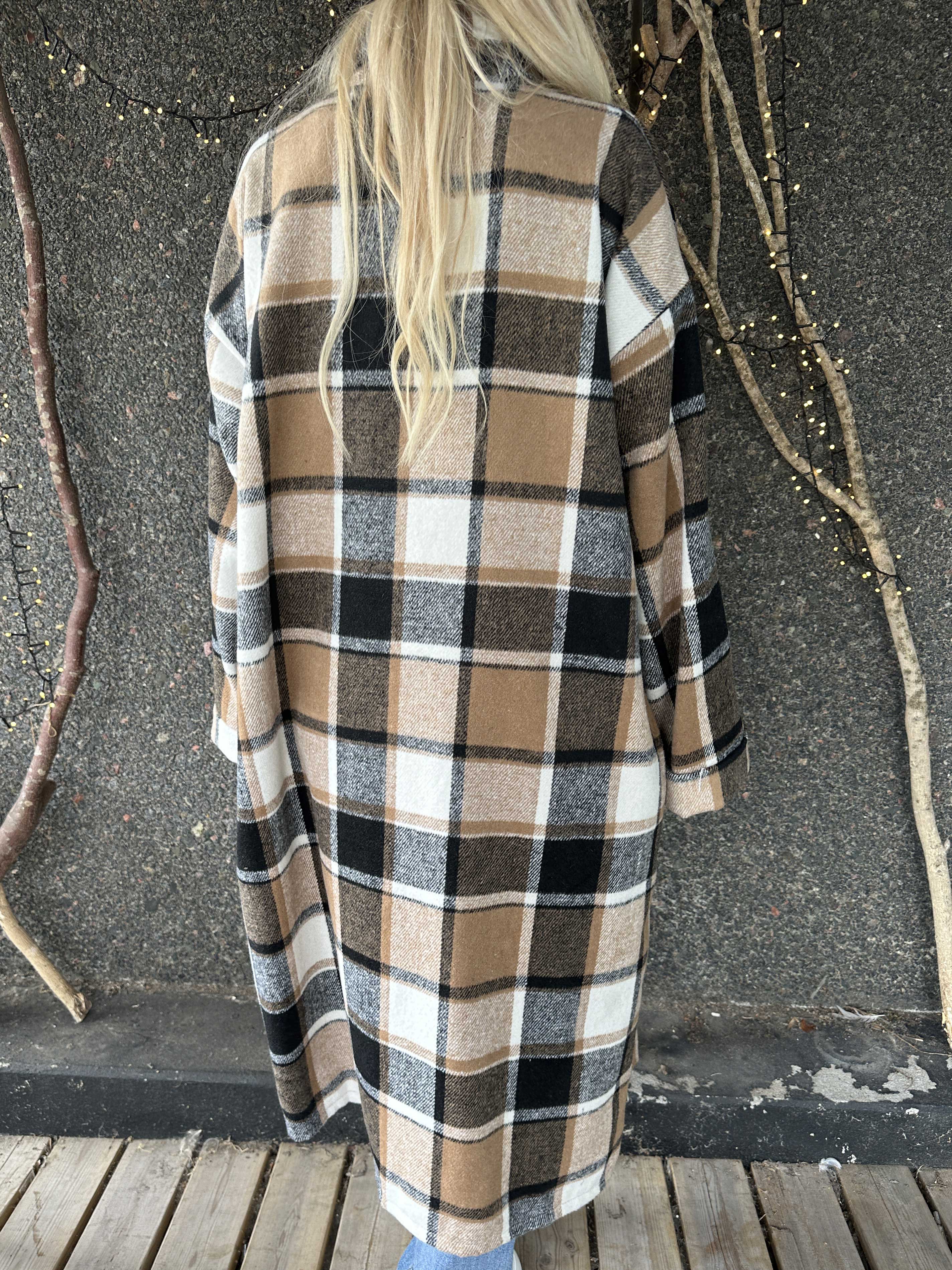 Karolyn | Kariertes Viskose-Hemdkleid