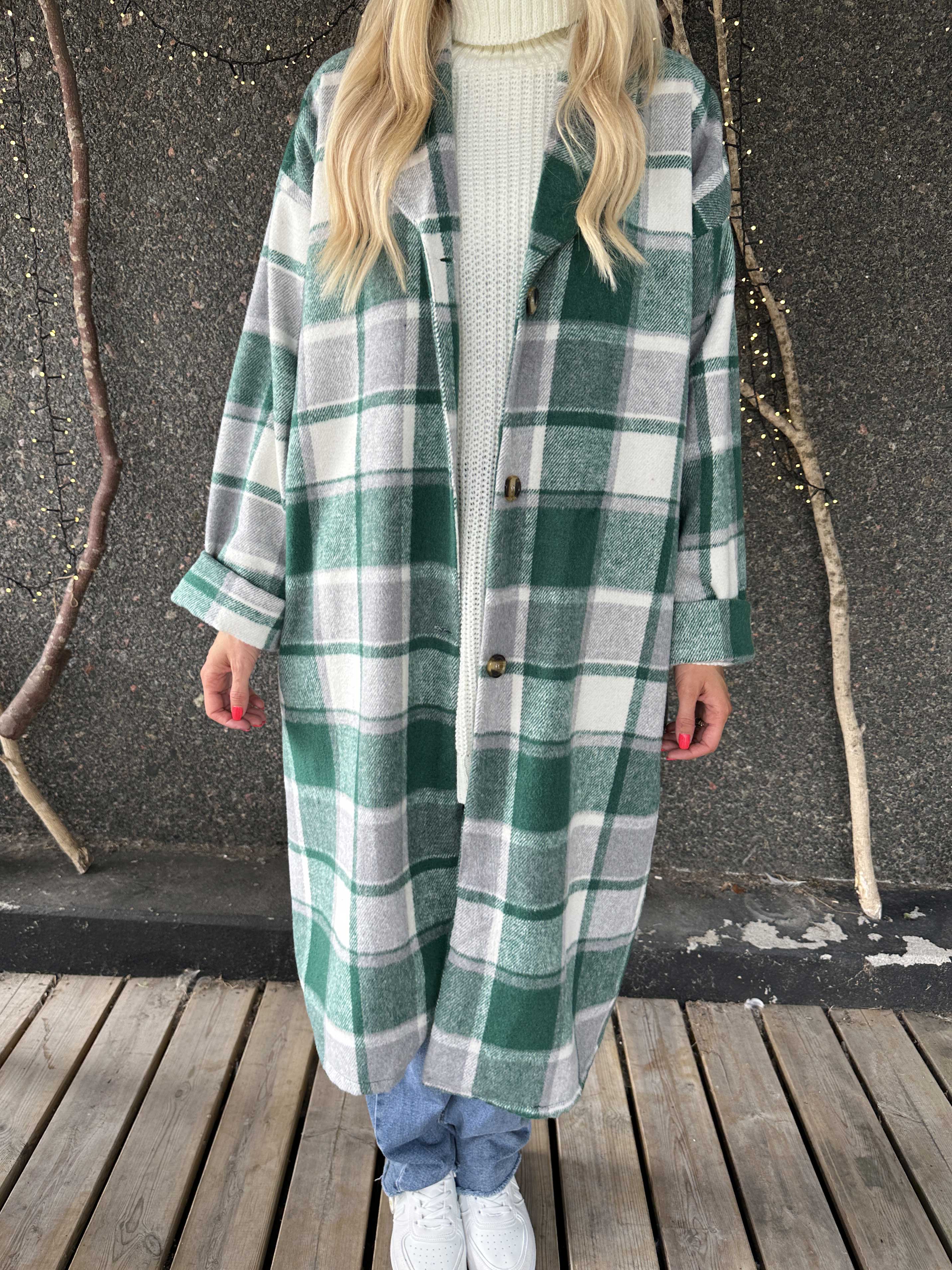 Karolyn | Kariertes Viskose-Hemdkleid