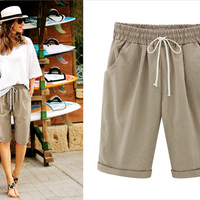 Alexandria | Lässige Übergrößen-Shorts mit elastischem Bund