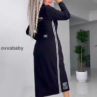 Nea | Langarmkleid mit Schlitz