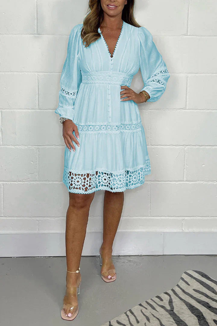 Ingra | Kleid mit Häkelbesatz