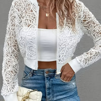 Marlia | Crop Lace Bomberjacke