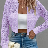 Marlia | Crop Lace Bomberjacke