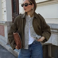 Afrela | Locker sitzende Wildlederjacke für Damen