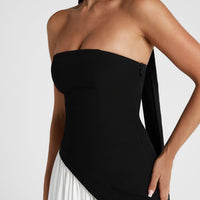 Laura | Elegantes trägerloses Maxikleid für Damen