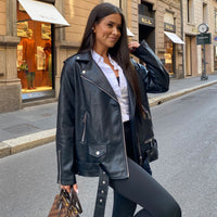 Nina | Klassische Lederjacke für Damen, edel & vielseitig