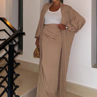 Francesca | modisches Set mit Kimono und Rock in Maxi-Länge