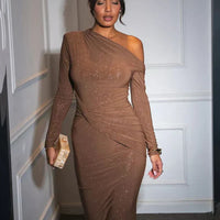 Moarie | Glänzendes Maxikleid