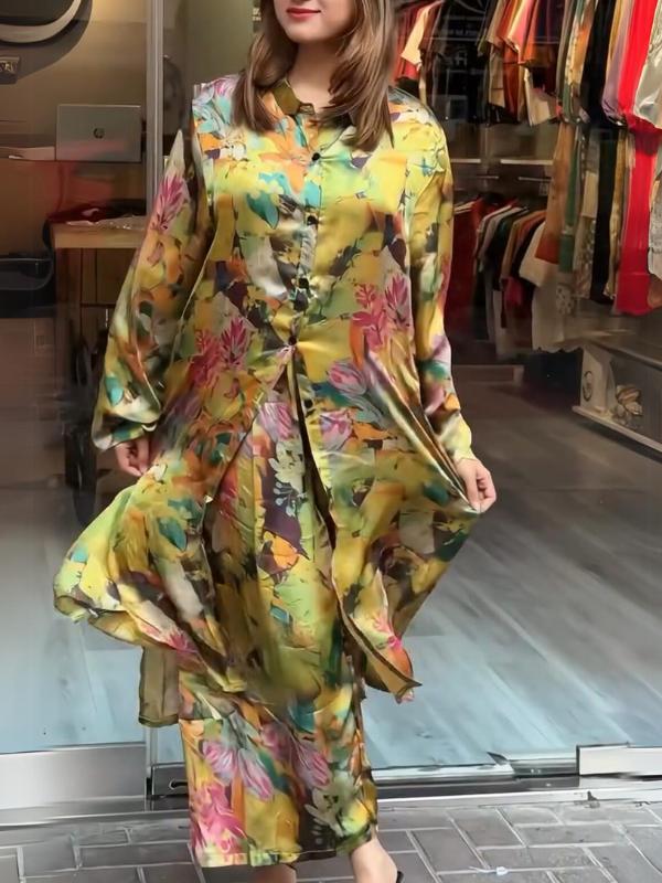 Avie | Mantel und Hose mit Revers und Knopfleiste für Damen