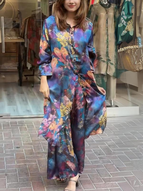 Avie | Mantel und Hose mit Revers und Knopfleiste für Damen