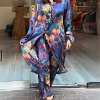 Avie | Mantel und Hose mit Revers und Knopfleiste für Damen