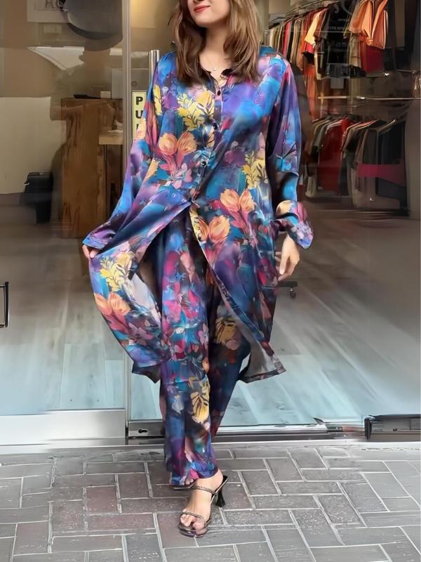 Avie | Mantel und Hose mit Revers und Knopfleiste für Damen