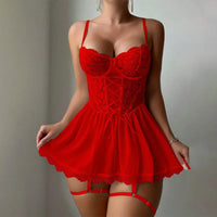 Mari | Sinnliches Dessous-Kleid mit Spitze und Korsett-Detail