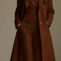 Shairra | Blaues Set aus Mantel und Anzug