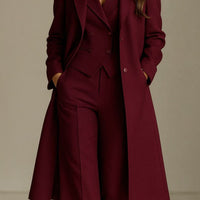 Shairra | Blaues Set aus Mantel und Anzug