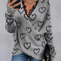 Korne | Pullover mit V-Ausschnitt und Wickeloptik