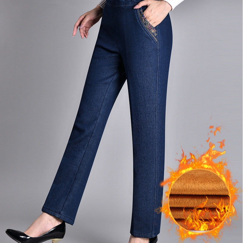 Jenni | Denim-Hose mit elastischer Taille und Taschen