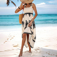 Felia | Gesmoktes hochgeschlossenes Maxikleid