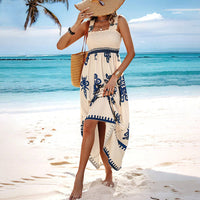 Felia | Gesmoktes hochgeschlossenes Maxikleid