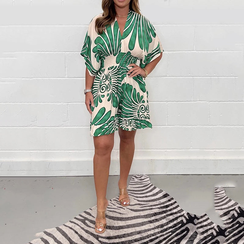 Liana | Lockerer Jumpsuit mit floralen Akzenten