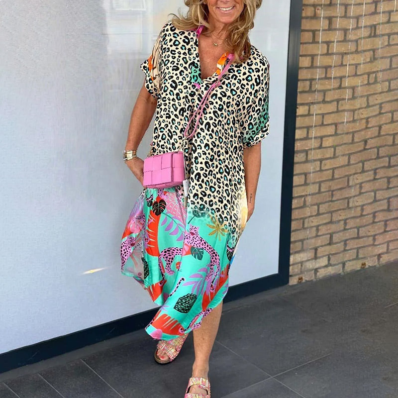 Calista | Elegantes Kleid mit Tiermuster