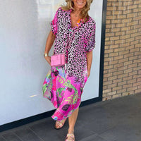 Calista | Elegantes Kleid mit Tiermuster