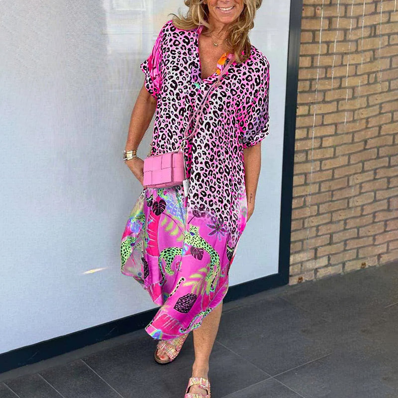 Calista | Elegantes Kleid mit Tiermuster