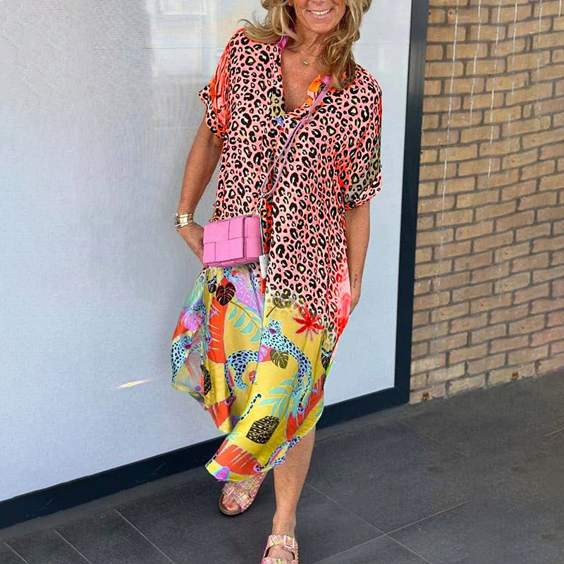 Calista | Elegantes Kleid mit Tiermuster