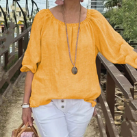 Gretta | Zeitloses Baumwoll-Leinen-Top mit bequemem Schnitt