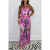 Shantal | Bedrucktes Spaghettiträger-Top & Hose Set