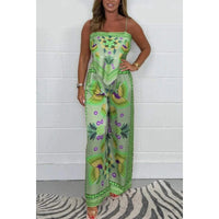 Shantal | Bedrucktes Spaghettiträger-Top & Hose Set