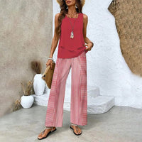 Ratchel | Modisches Damen-Set mit bedrucktem Top und passender Hose